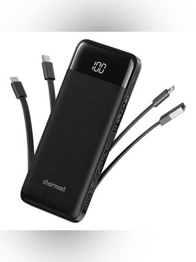 Charmast 10000mAh Power Bank - Black